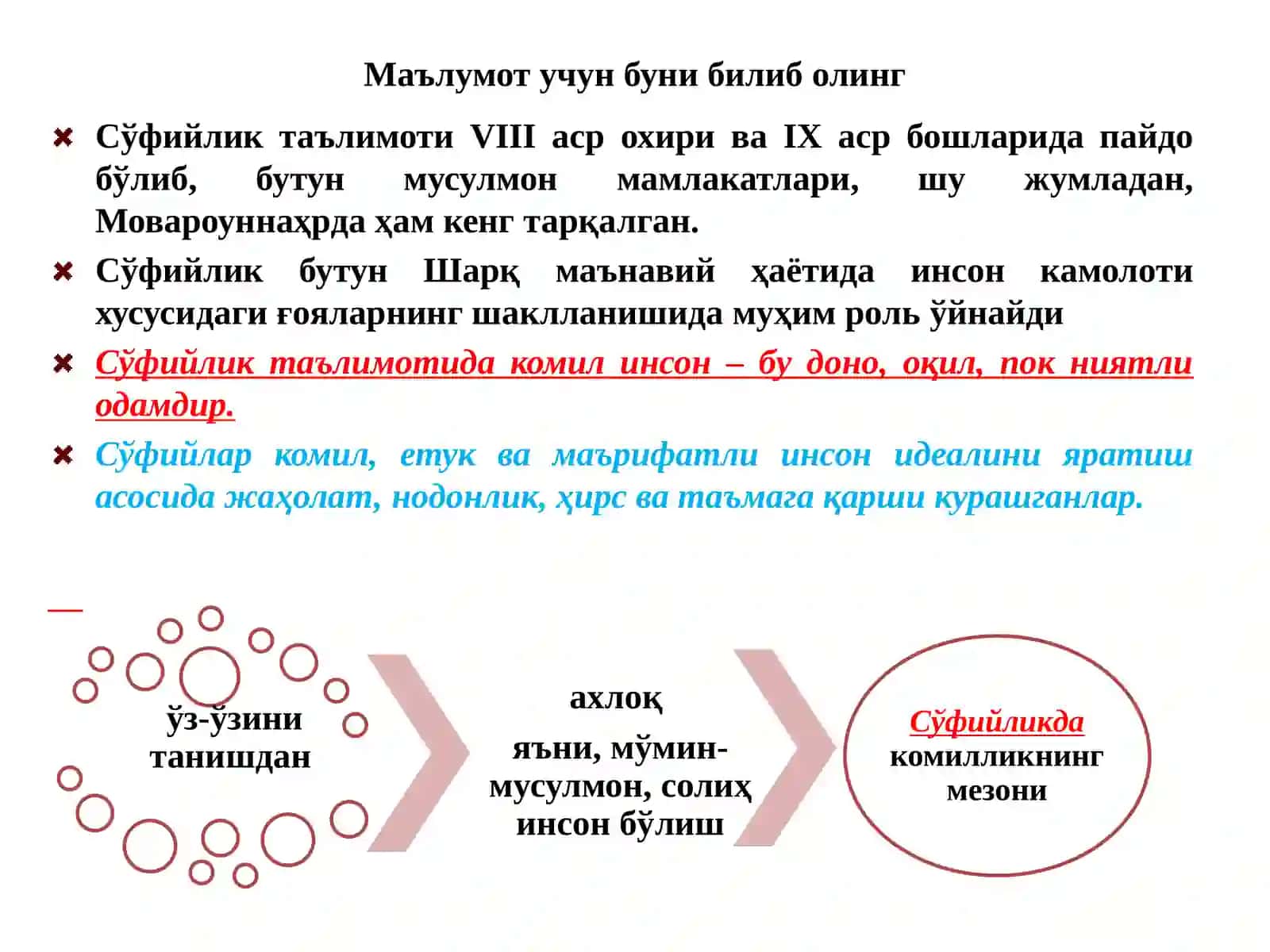 Сўфийлик(Тасаввуф)таълимотида тук инсон муоммасининг талқин этилиши 2