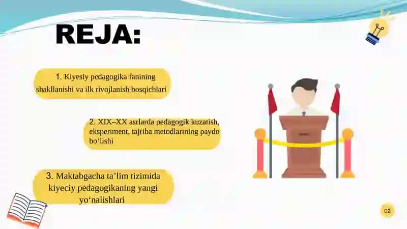 Kiyesiypedagogika fanining taraqqiyot bosqichlari 2