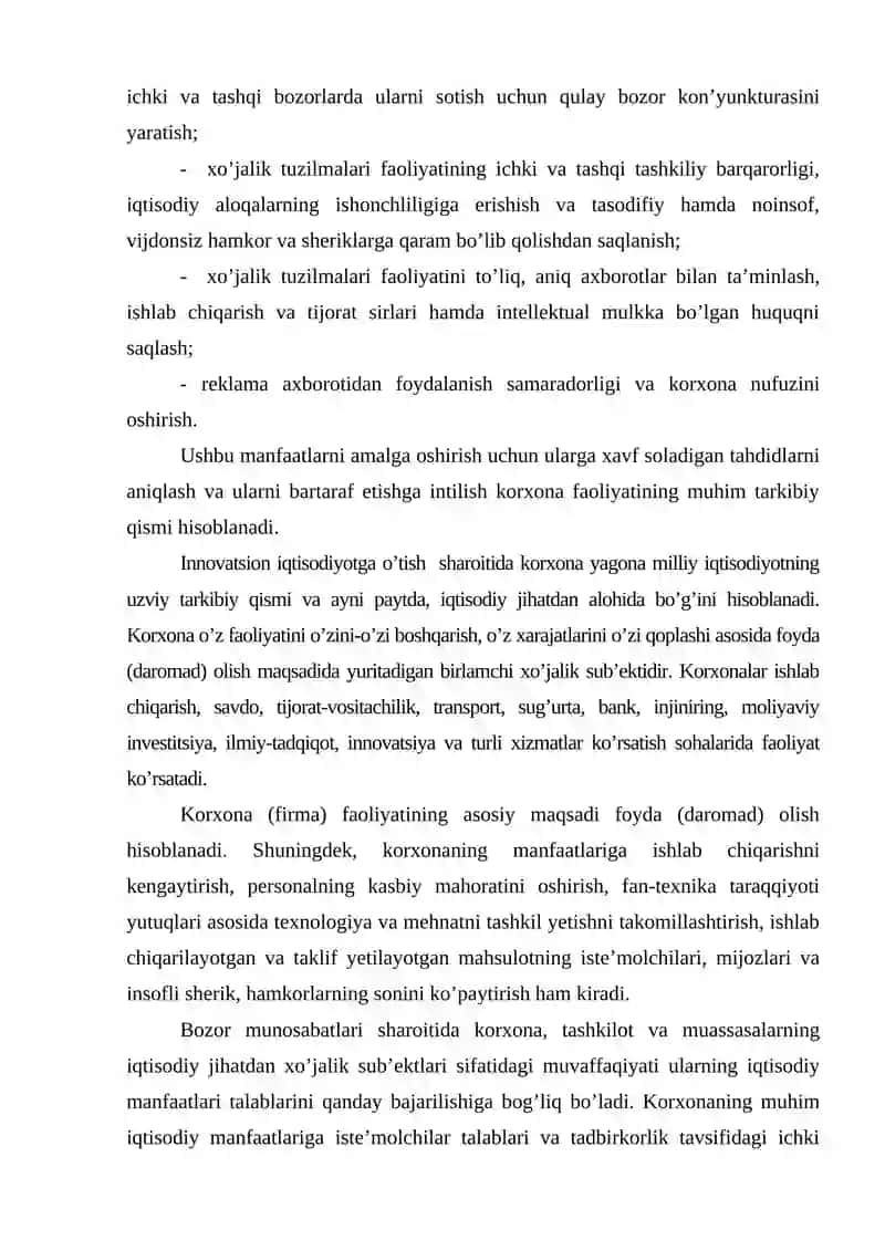 XO‘JALIK YURITUVCHI SUB'EKTLAR IQTISODIY XAVFSIZLIGI 2
