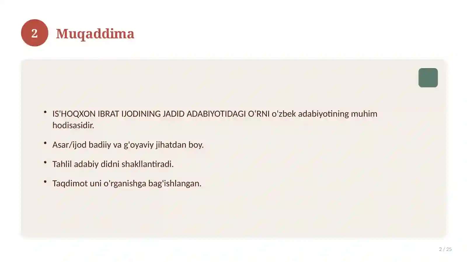 IS'HOQXON IBRAT IJODINING JADID ADABIYOTIDAGI OʻRNI 2