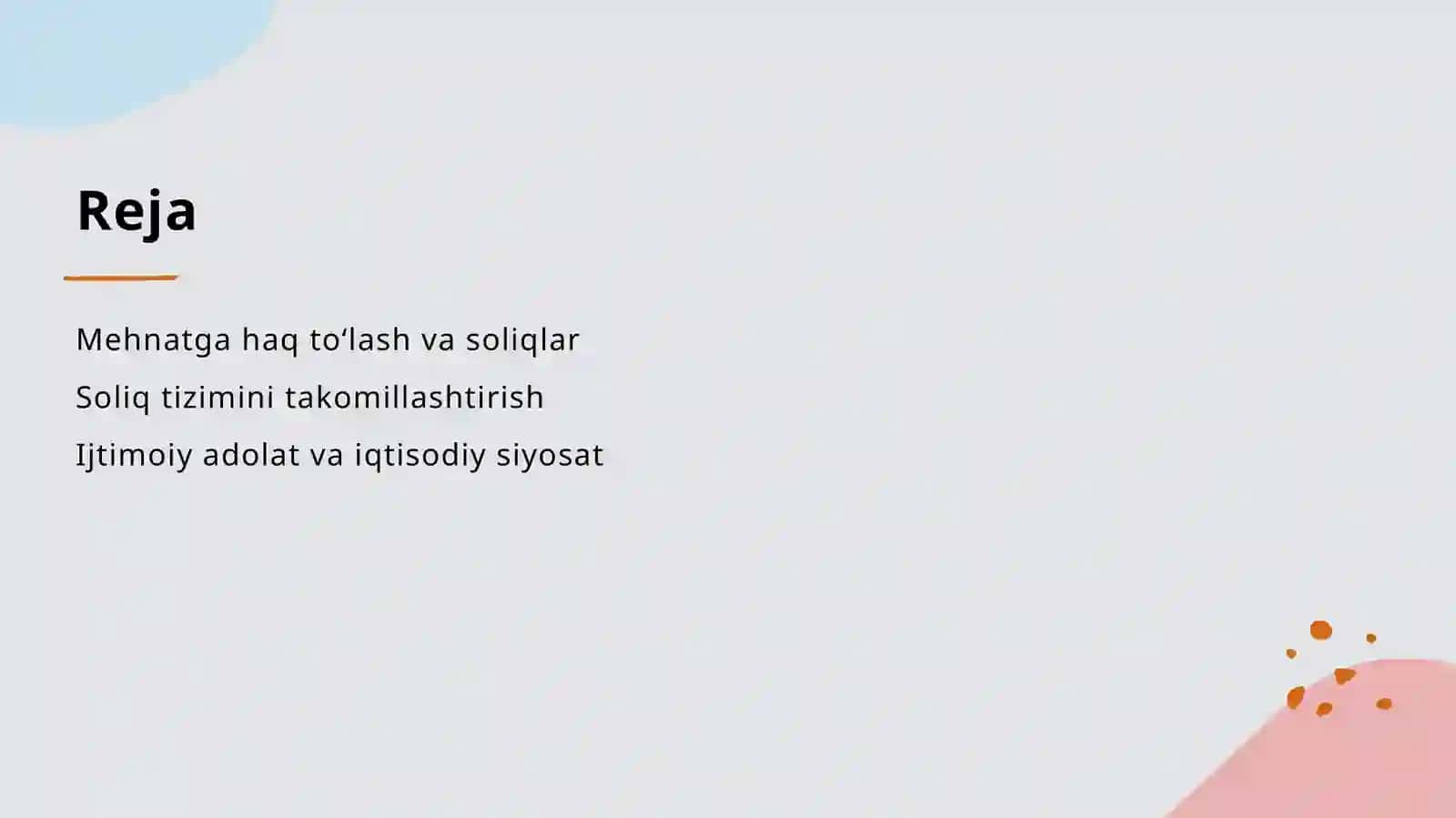 Jismoniy shaxslarning mehnatga haq toʻlash shaklida olgan daromadlarini soliqqa tortish tartibini takomillashtirish 2