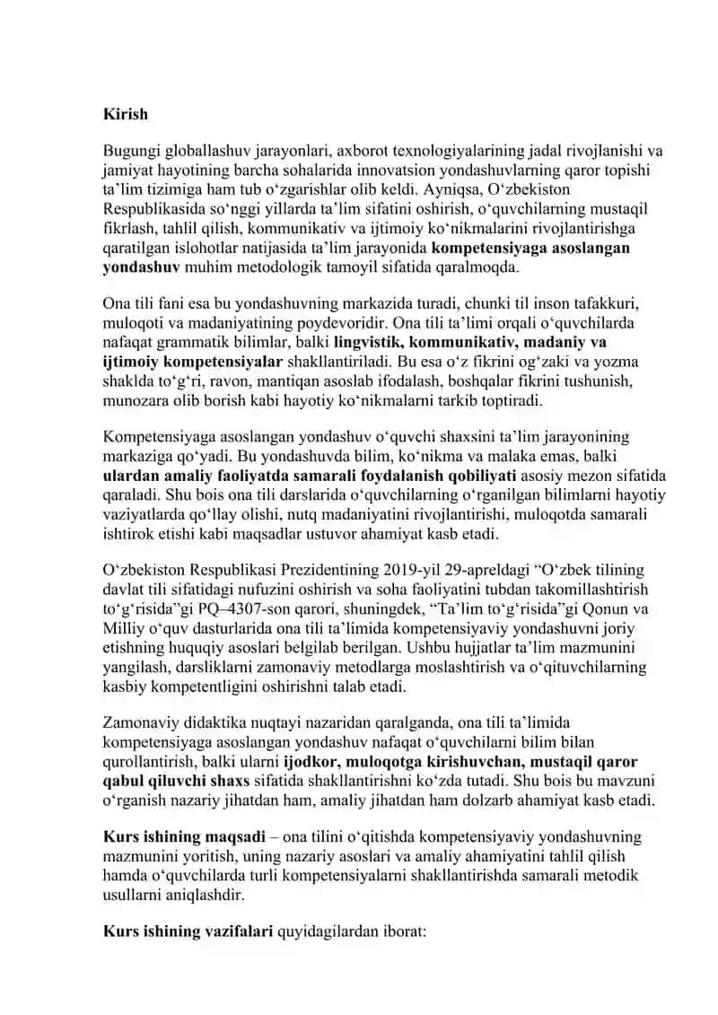 Ona tili ta'limida kompetensiyaga asoslangan yondashuvning nazariy asoslari 2