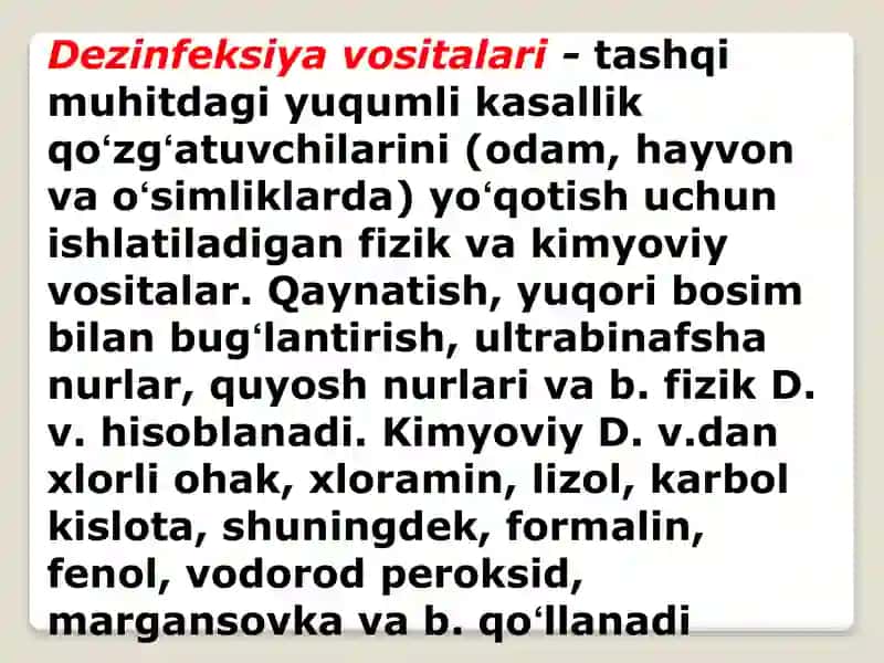 Dezinfeksiya vositalari 2