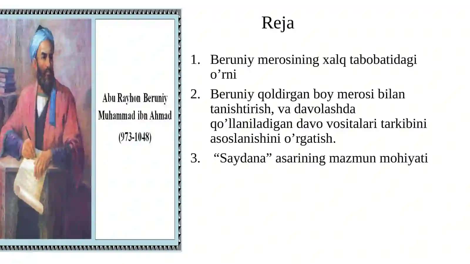 Beruniy merosining xalq tabobatidagi o’rni 2