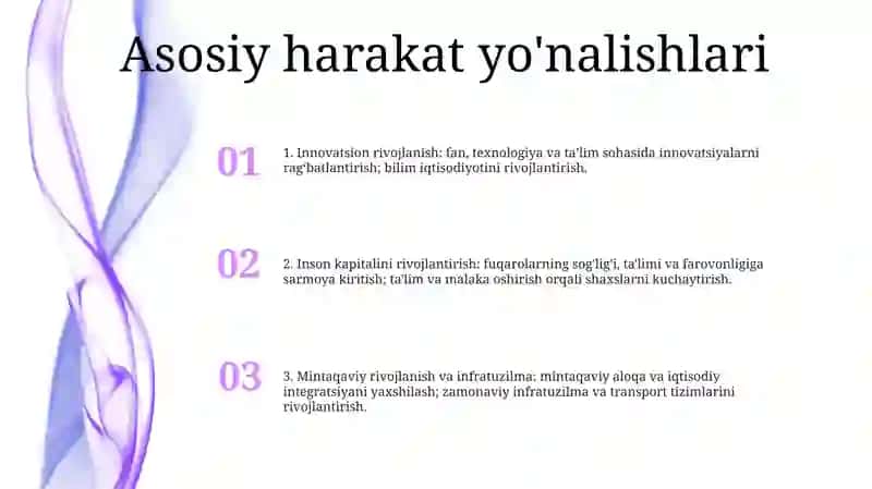 2017-2021-Yillarda OʻZbekiston Respublikasini Yanada Rivojlantirish BoʻYicha Harakatlar Strategiyasi Ustuvorligi 2