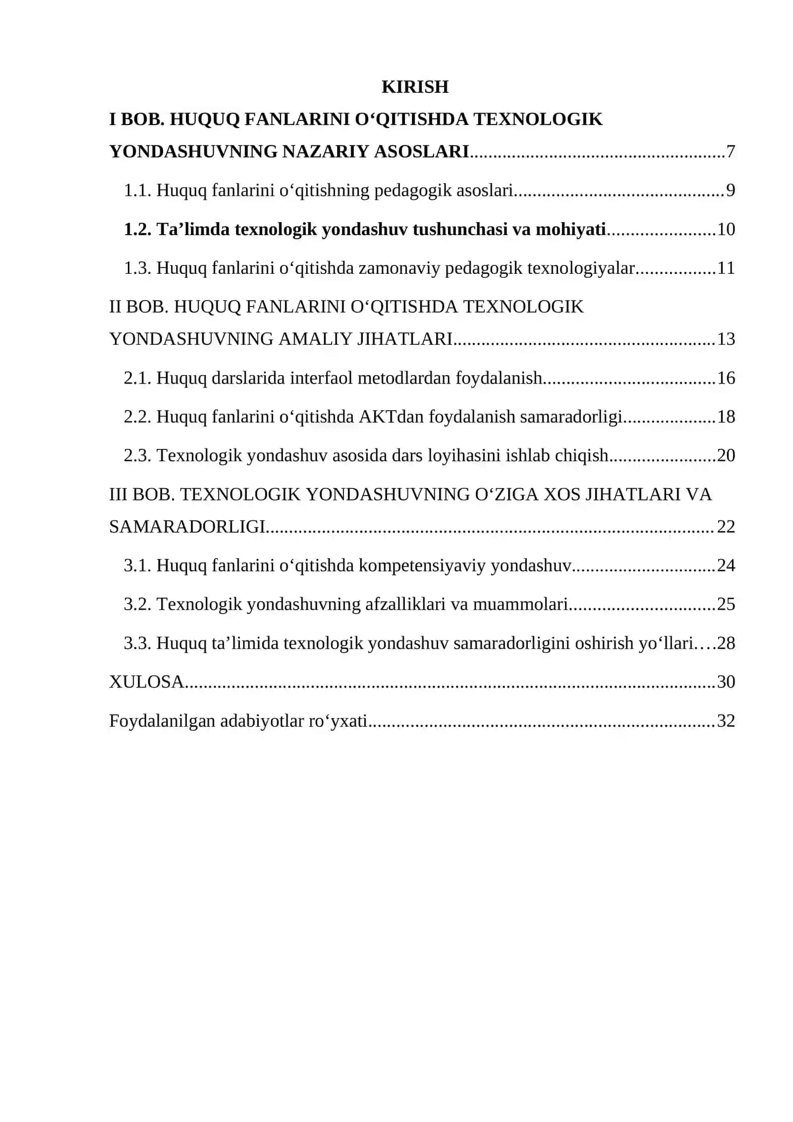 Huquq fanlarini ōqitishda texnologik yondawuv va uning ōziga xos jihatlari 2