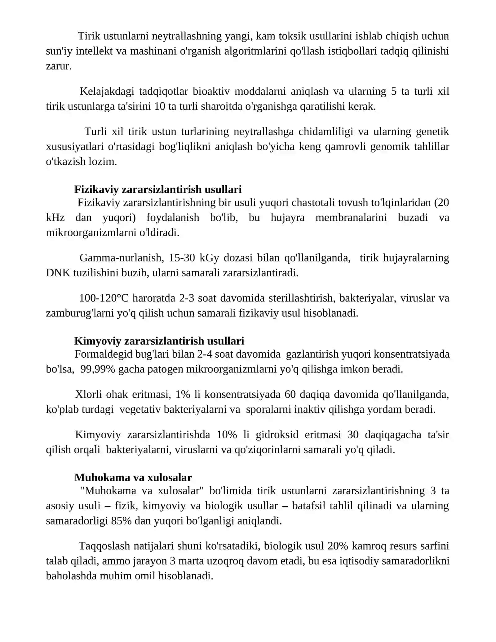 Tirik pillarni jonsizlantirishda qoʻllaniladigan usullar va ta'siri 2