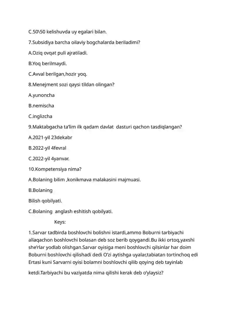 Maktabgacha ta'lim tizimi 2