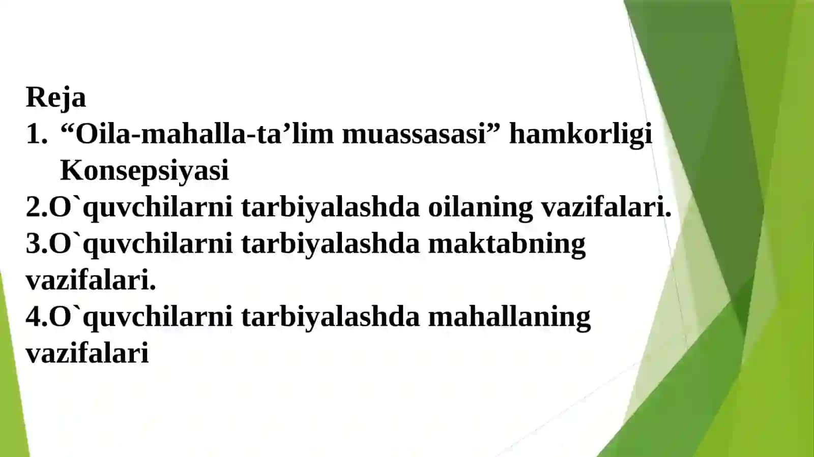 O`quvchilarni tarbiyalash 2