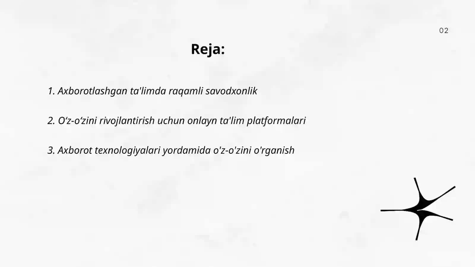 Axborotlashgan ta'lim da oz ózini rivojlantirish 2