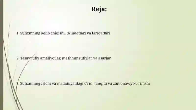 Tasaffuf tarixi va taʼlimoti 2