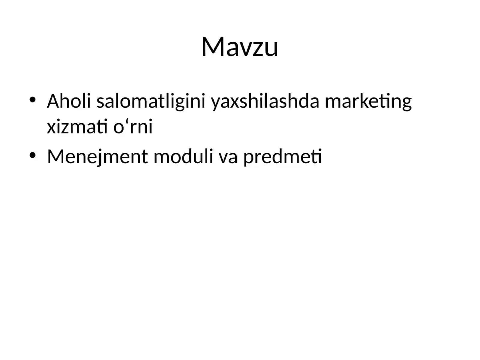 Aholi salomatligini yaxshilashda marketing xizmati o‘rni 2