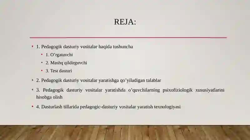 Pedagogik Dasturiy Vositalar 2