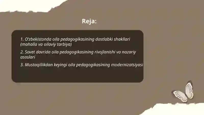 Oʻzbekistonda oila pedagogikasi fanining rivojlanish tarixidan 2