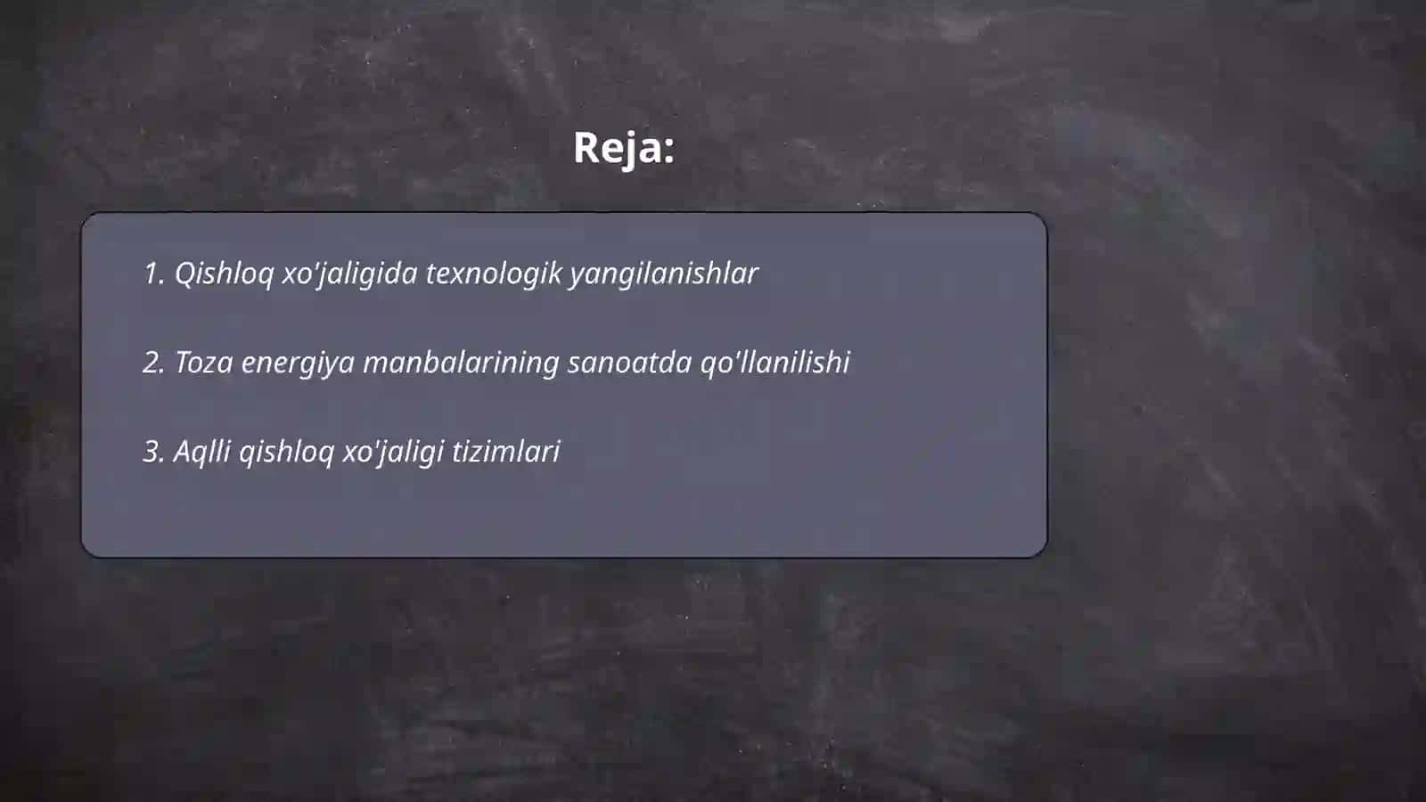 Qishloq xo'jaligi va sanoat sohasidagi o’zgarishlar (Changes in Agriculture and Industry) 2