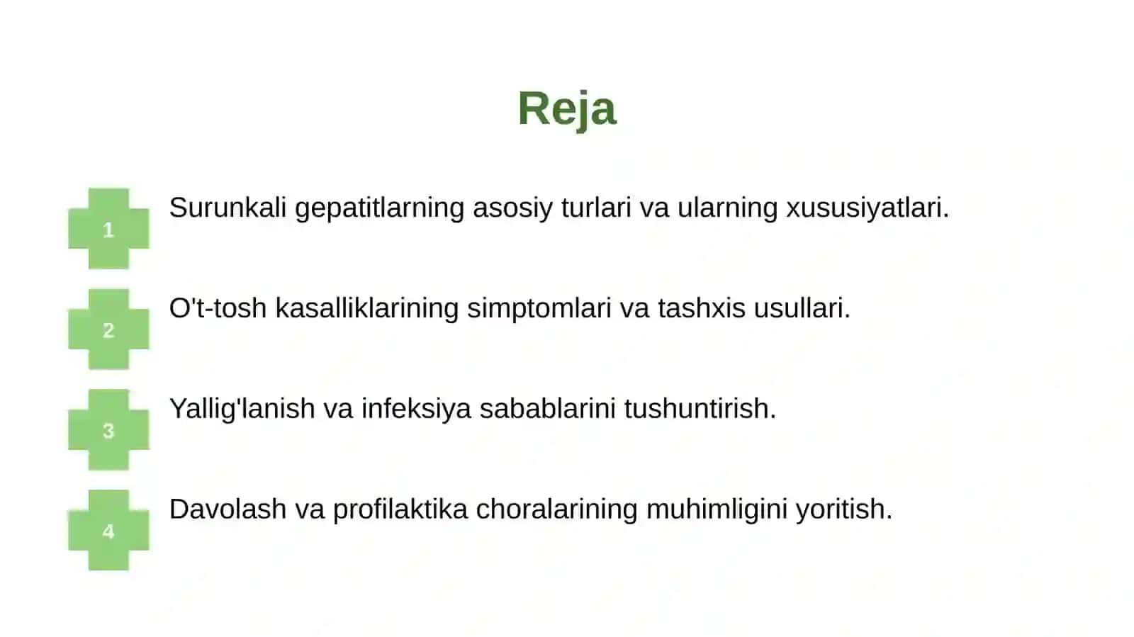 Surunkali gepatitlar. O't-tosh kasalliklari 2