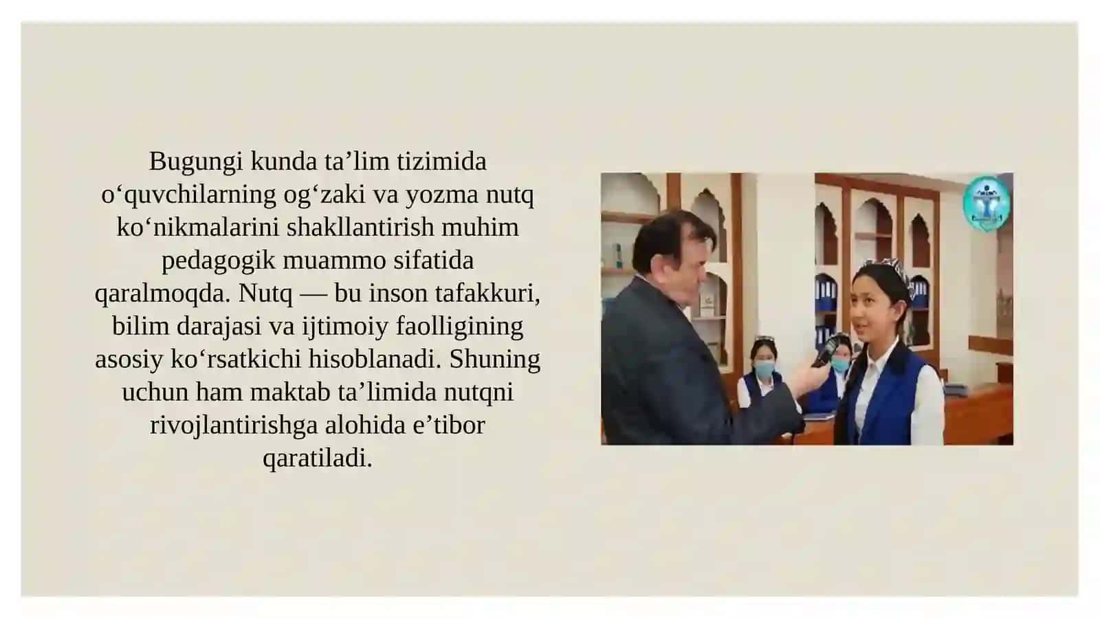 O’quvchilarning og’zaki va o’qimoqi nutq ko’nikmalarini shakllantirishga oid tadqiqotlar 2