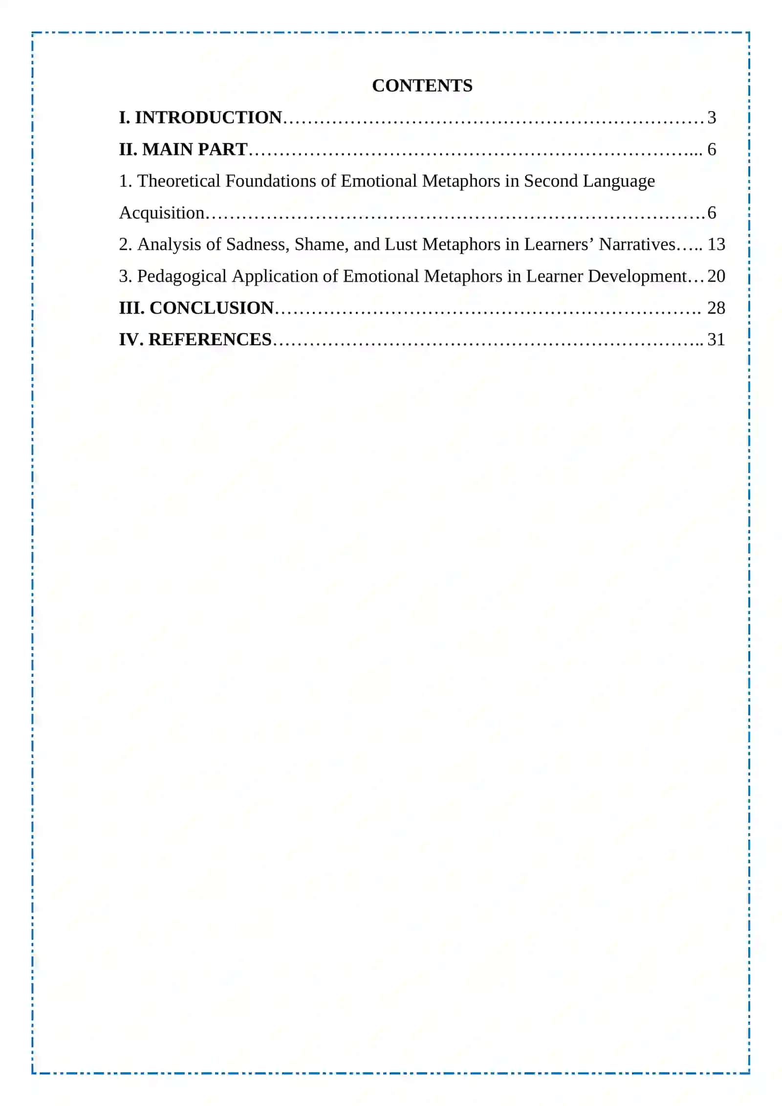 The Use of Sadness, Shame, and Lust Metaphors in Learners’ Narratives of Language Acquisition 2