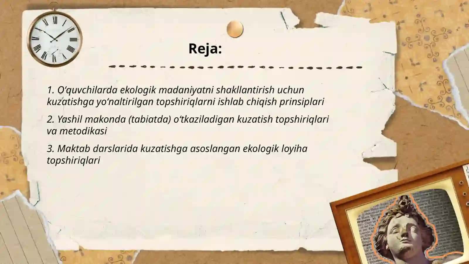 Ekologik madaniyatini shakllantirishda o'qituvchining kuzatishga yo'naltirilgan topshiriqlar 2