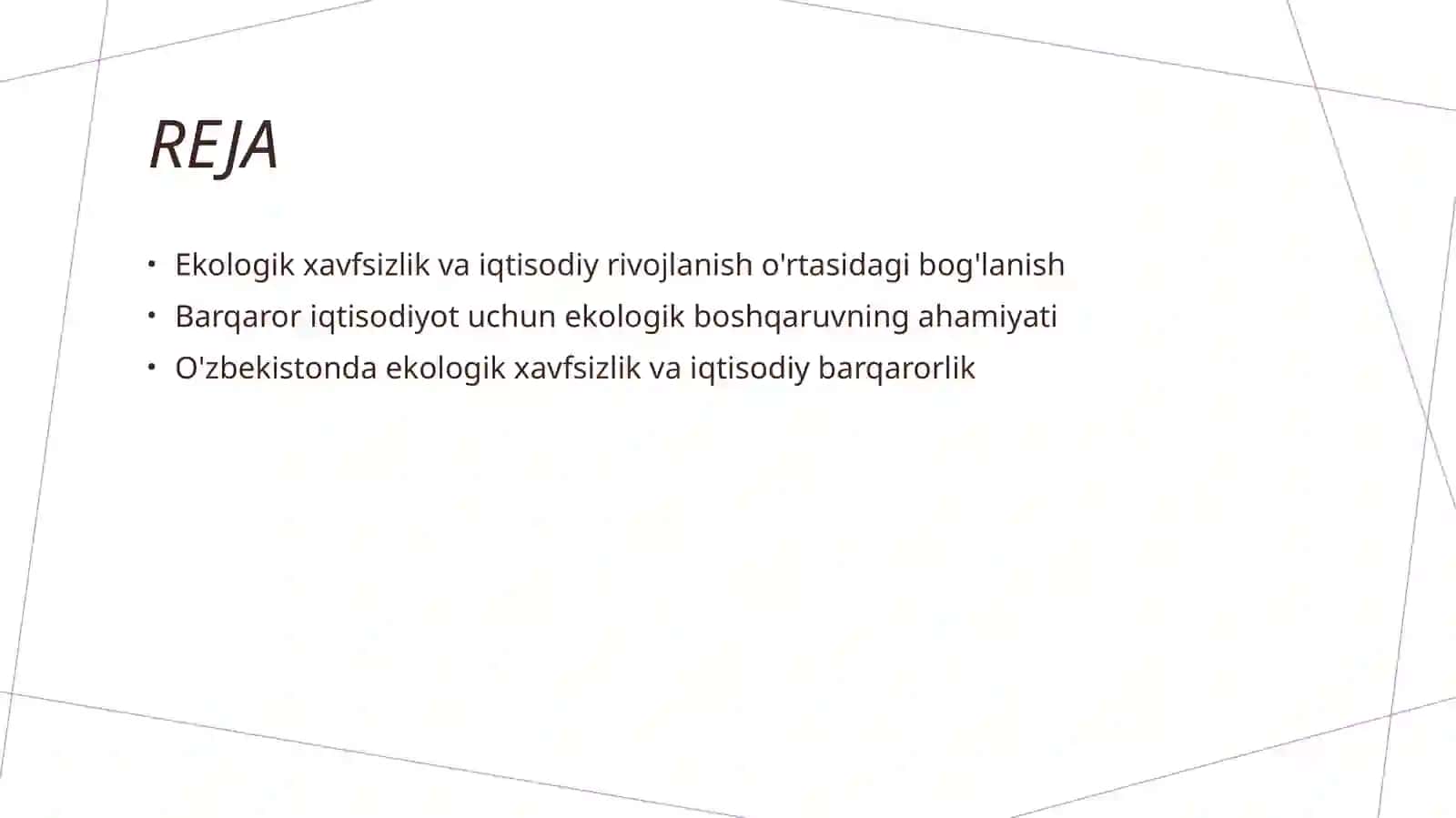 Ekologik xavfsizlik va iqtisodiy rivojlanish 2