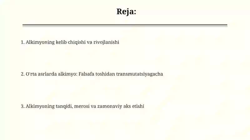 Alkimyoning rivojlanishi Yevropada 2