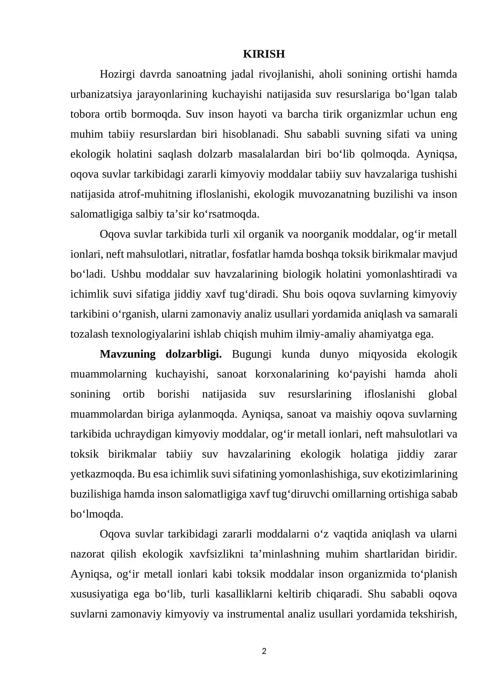 Qova suvlar va ularning kimyoviy tarkibi 2