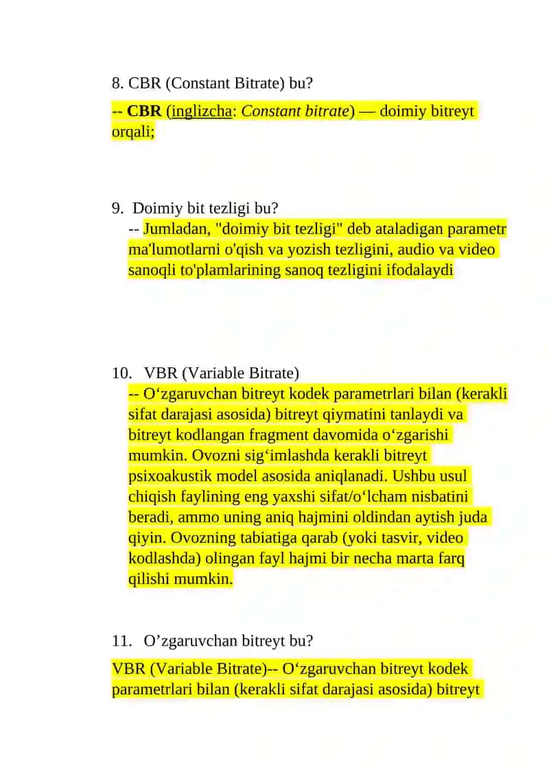 Siqish texnologiyalari 2