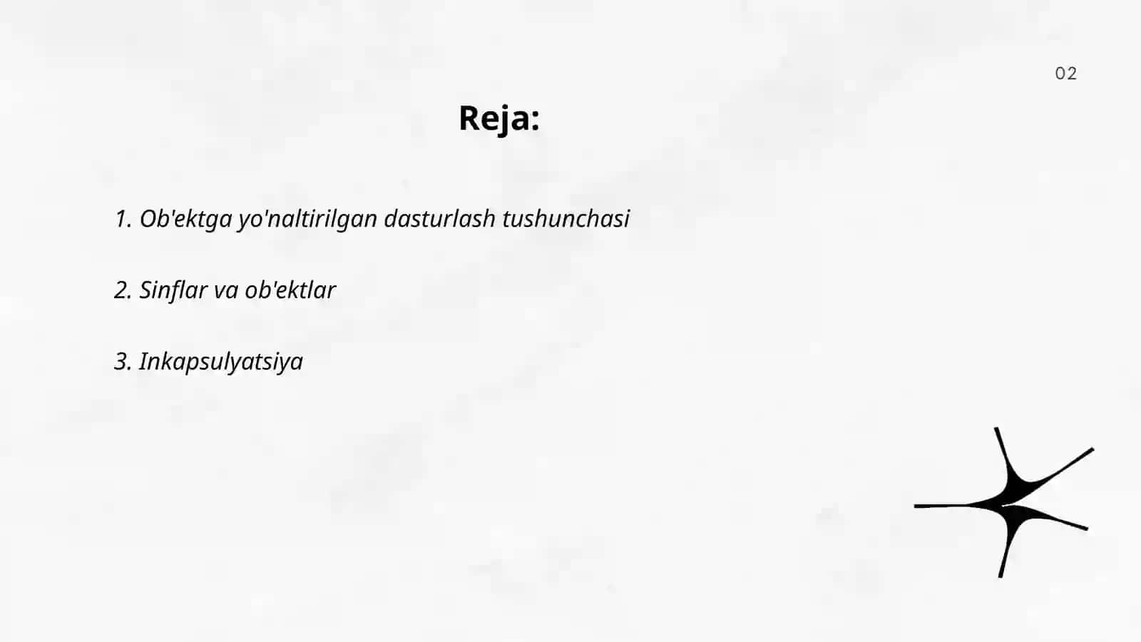 Obektga yonaltrilgan dasturlash asoslari 2