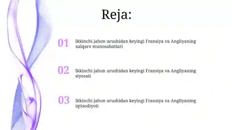 Fransiya va Angliya ikkinchi jahon urushidan keyingi yillarda 2