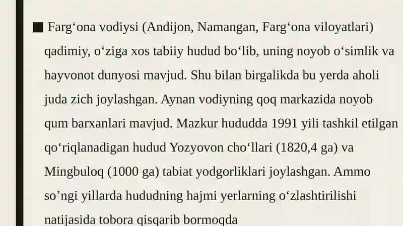 Cho’l ekotizmlari umurtqali hayvonot olami asosiy vakillarining biologiyasi, ekologiyasi va yashash 2