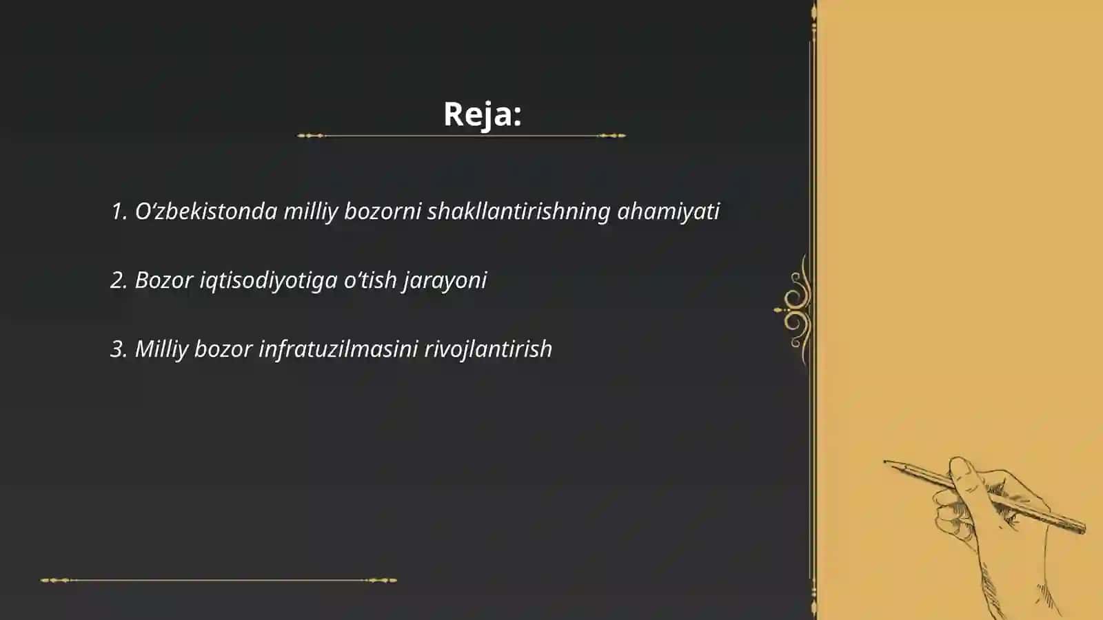 Oʻzbekistonda milliy bozorni shakllantirish vazifalari 2