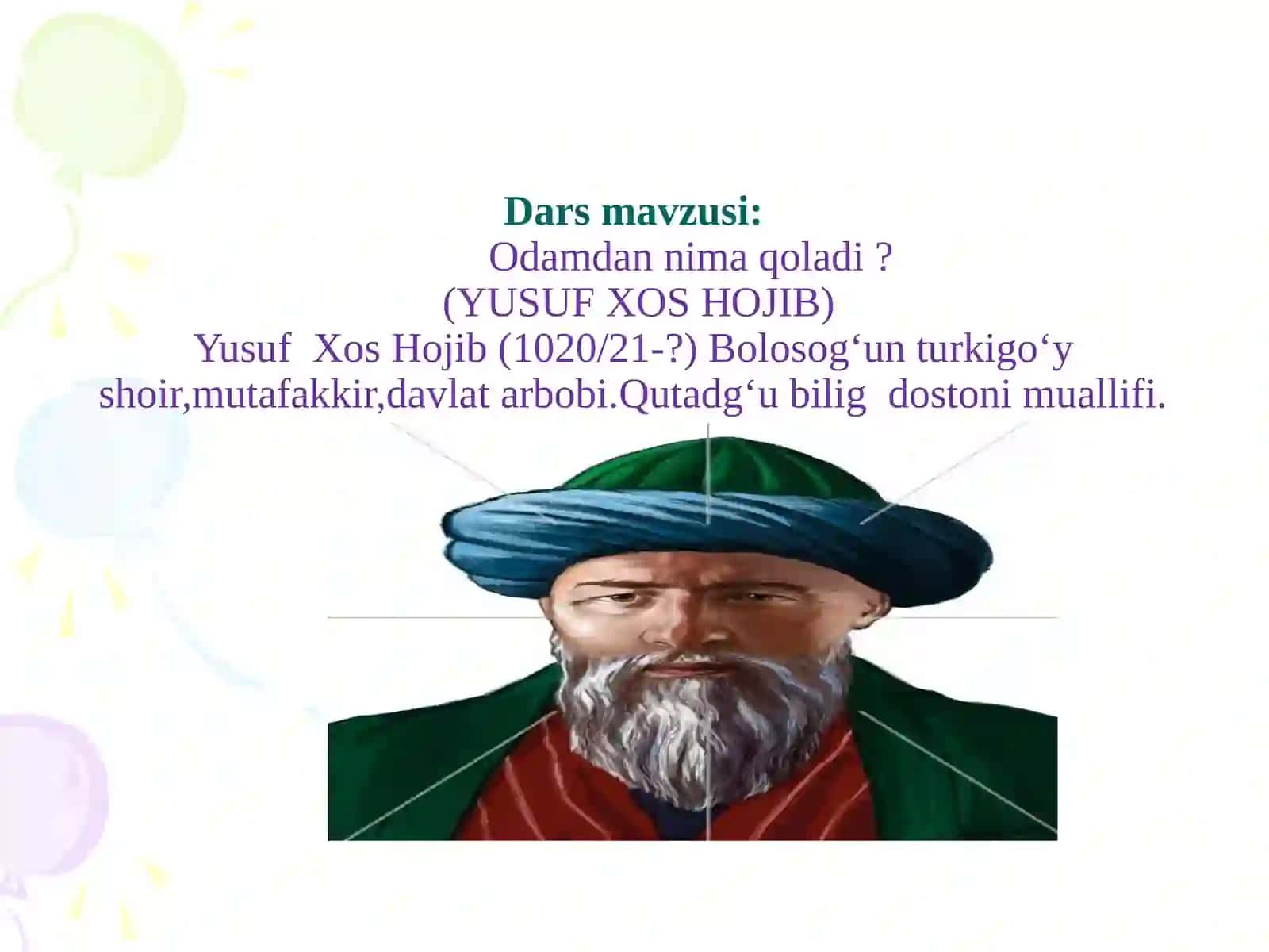 Odamdan nima maqoladi? 2