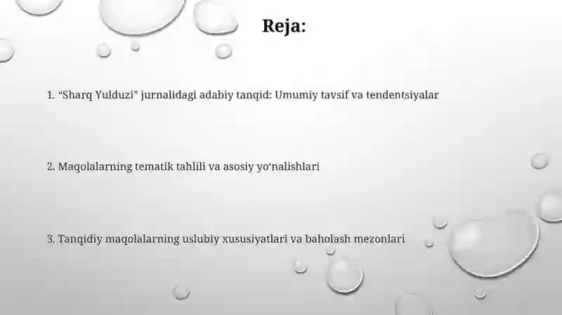 "Sharq Yulduzi" jurnalidagiilmiymaqolalartahlili 2