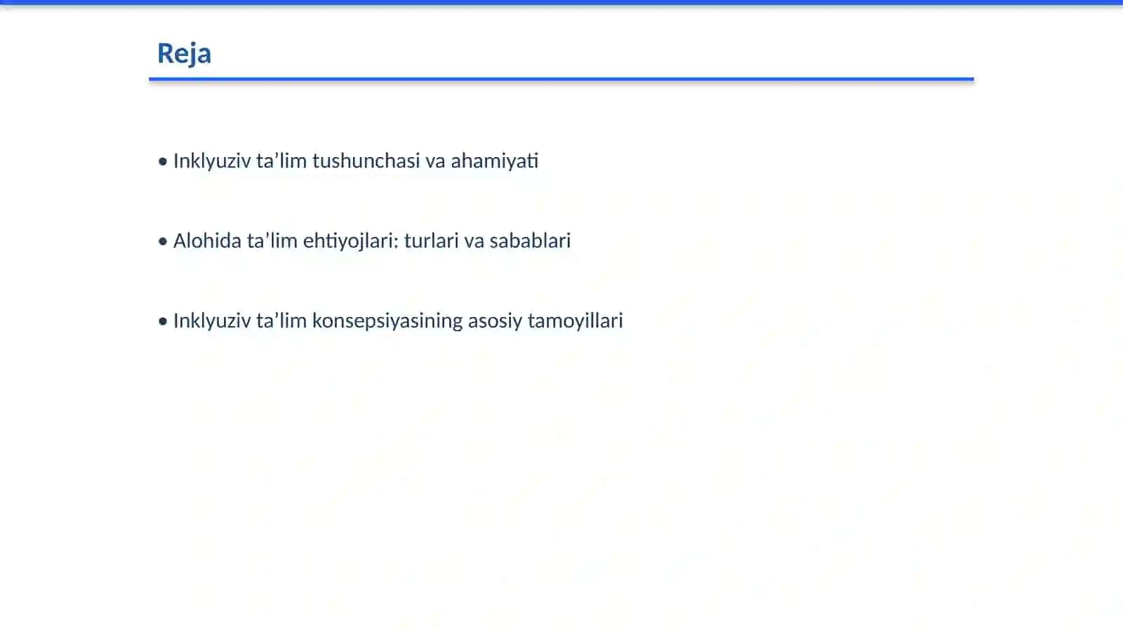 Alohida taʼlim ehtiyojlari bo‘lgan shaxslarni inklyuziv taʼlim konsepsiyasining mohiyati va asosiy qoidalari 2