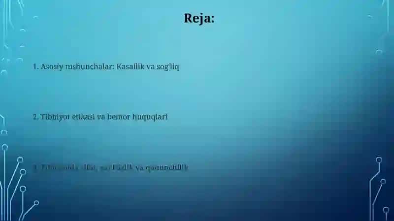 Tib qonunlari 1-kitob: Asosiy tamoyillar 2