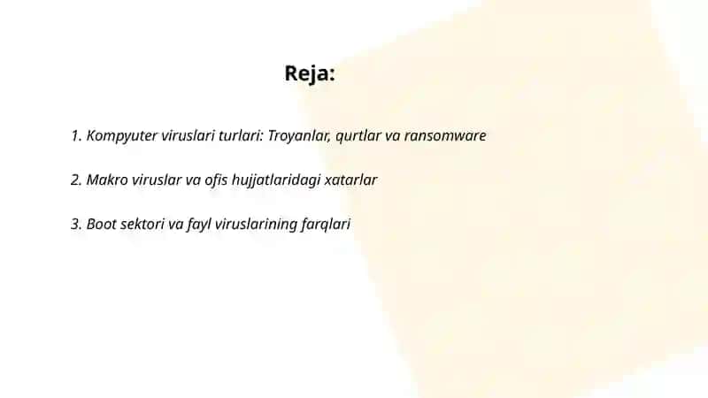 Virus va antivirus dasturlar, arxivatorlar 2