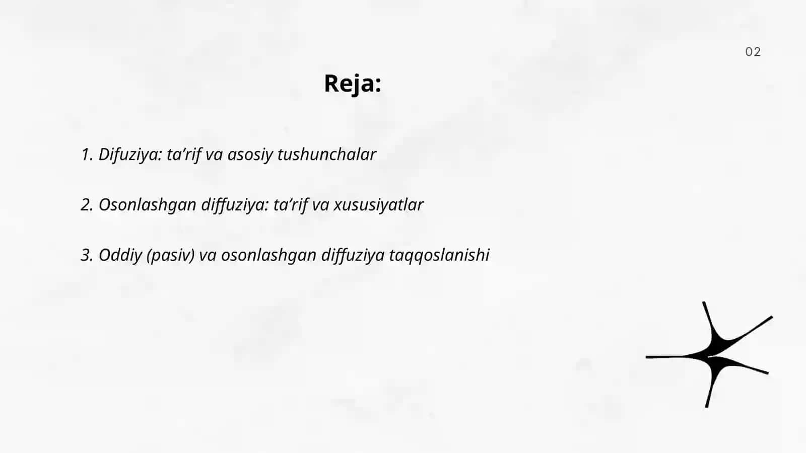 Diffuziya. Osonlashgan diffuziya 2