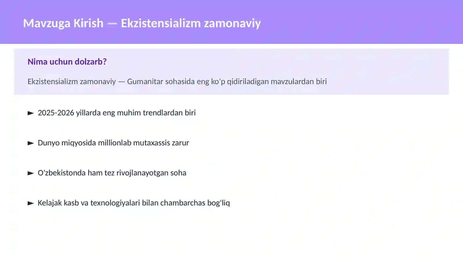Ekzistensializm zamonaviy 2