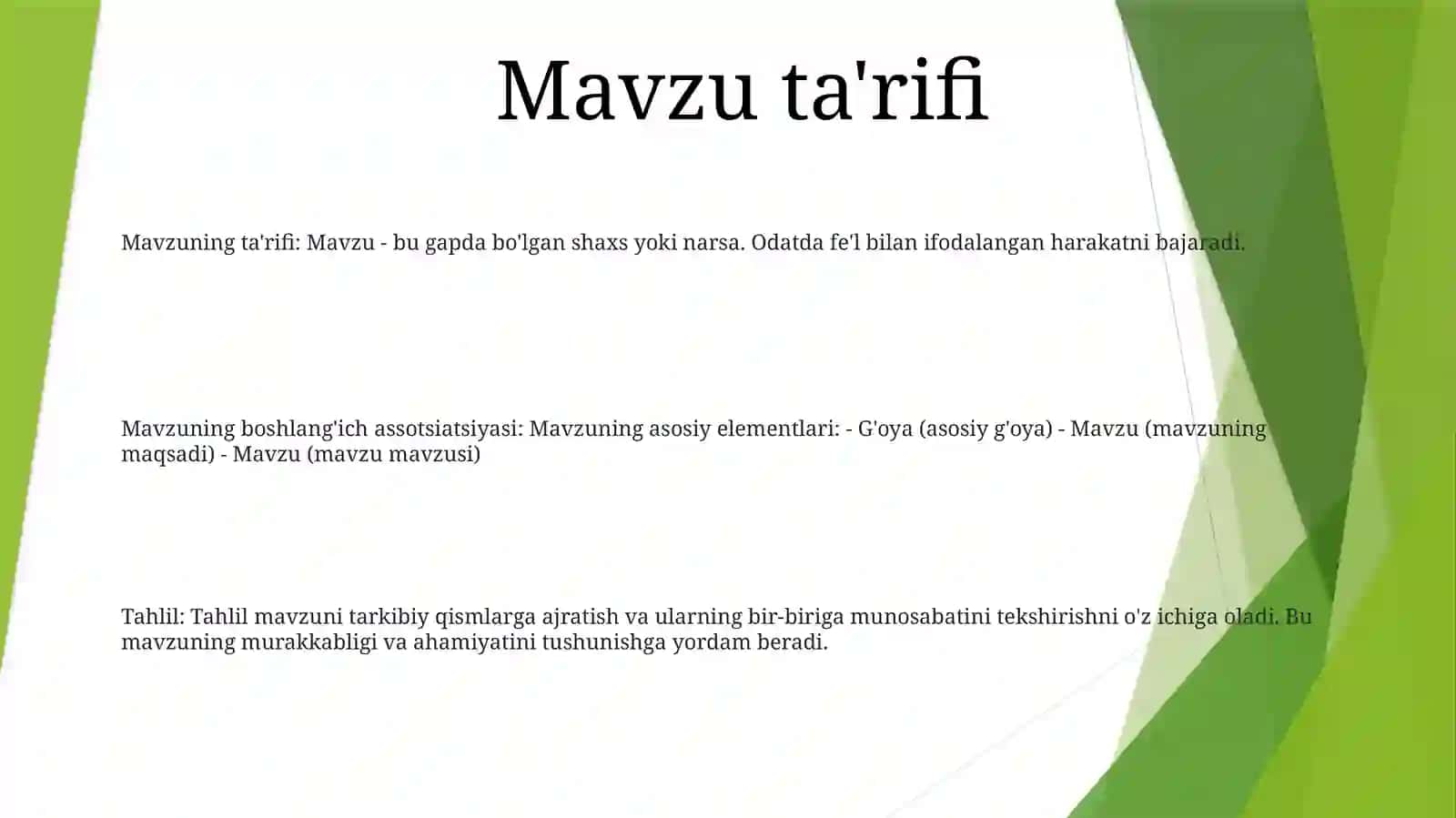 Sujetning Asosiy Elementlari Tahlili 2
