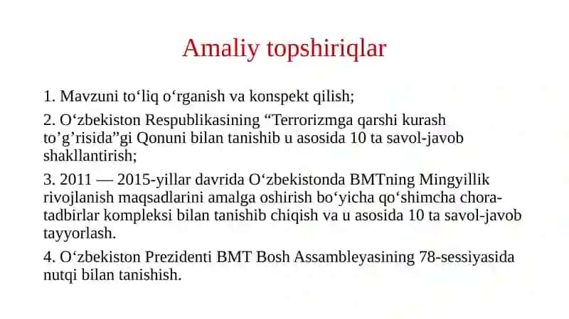 O‘zbekistonning diniy ekstremizm va terrorizmga qarshi kurash bo'rasida gisiyo'satiining mohiyati 2