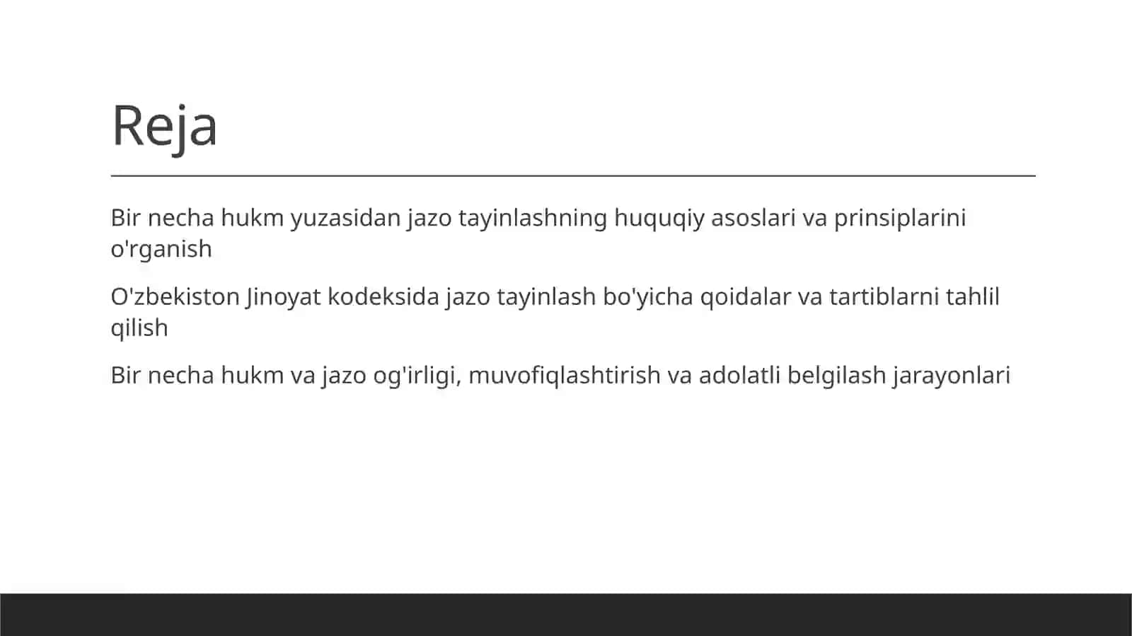 Bir necha hukm yuzasidan jazo tayinlash 2
