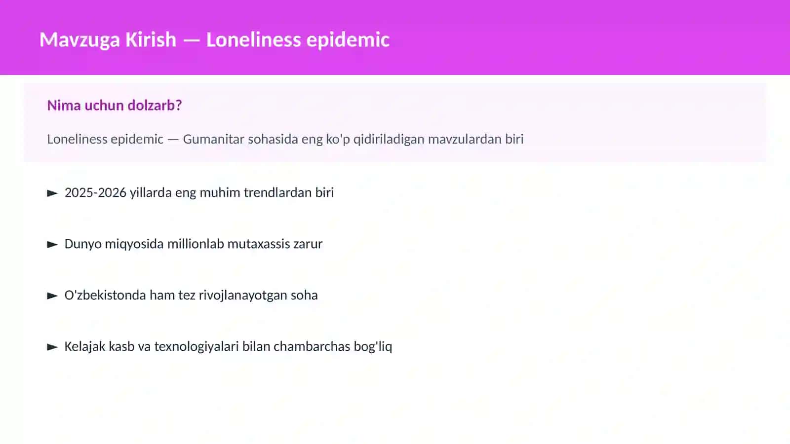Loneliness epidemic 2