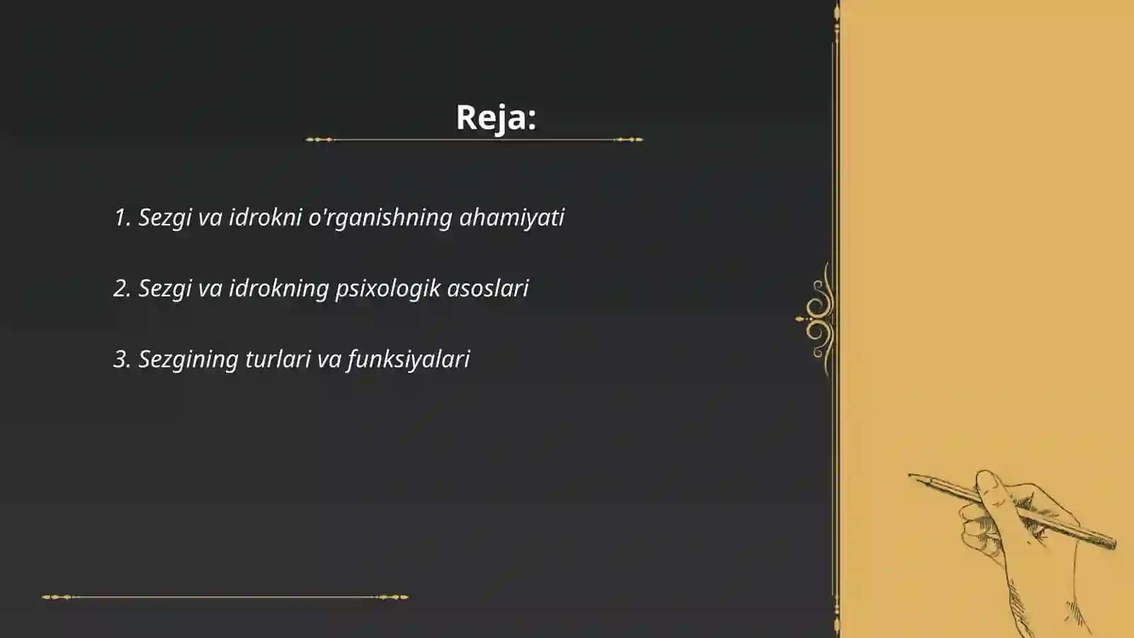 Sezgi va idrok birlamchi psixik jarayon sifatida 2