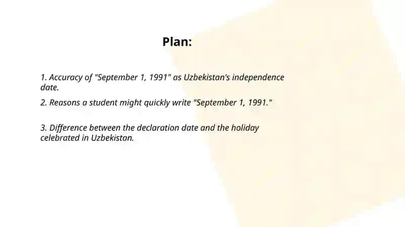 Uzbekistan's Independence Date 2