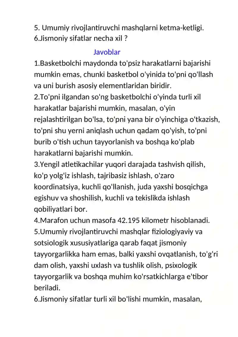 Basketbolchilar uchun jismoniy tayyorgarlik 2
