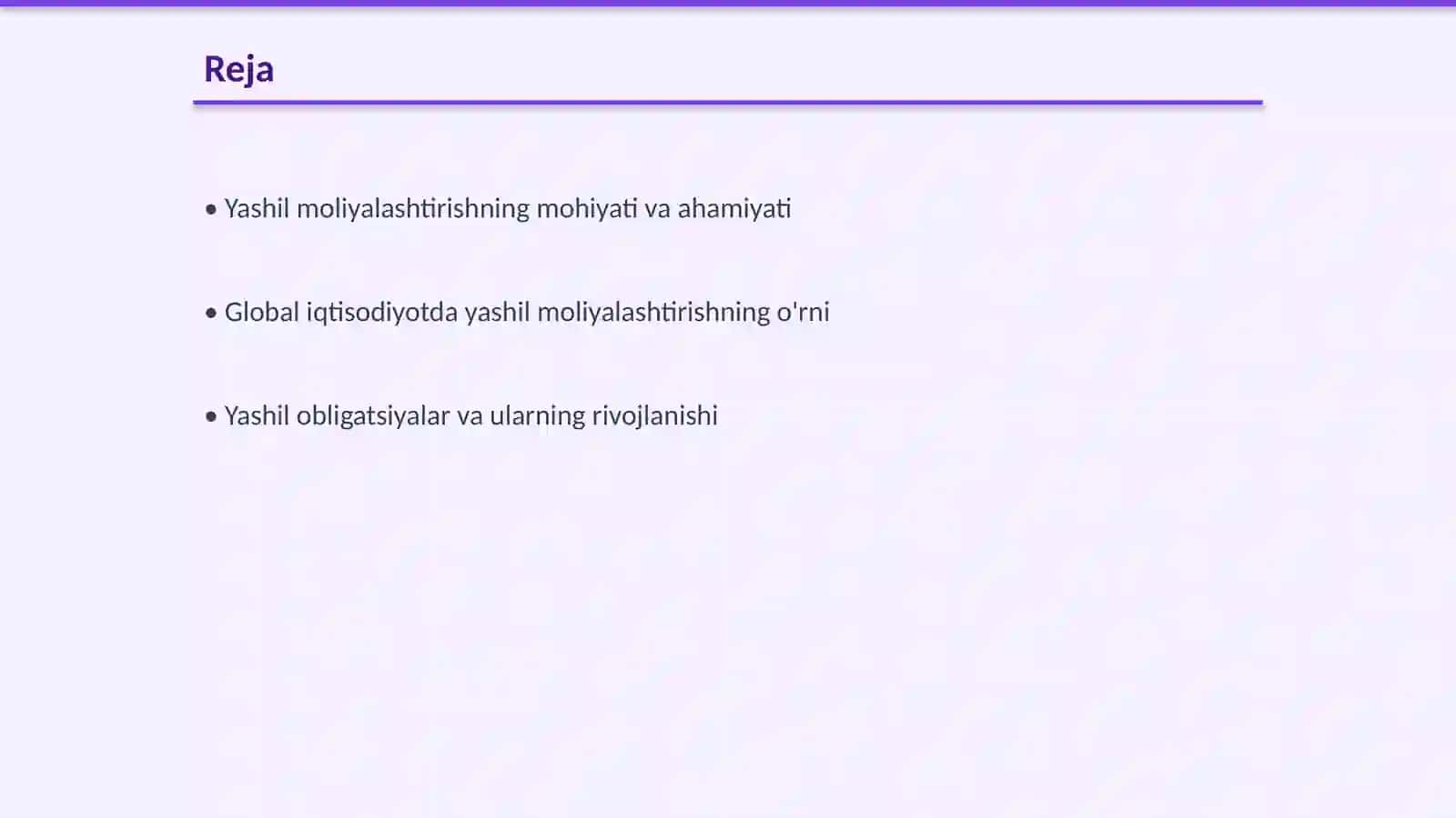 Global yashil moliyalashtirish tendensiyalari 2