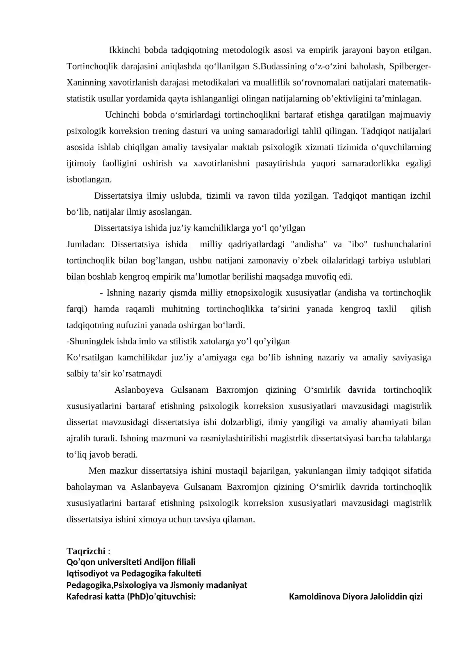 O'smirlik davrida tortinchoqlik xususiyatlarini bartaraf etishning psixologik korreksion xususiyatlari 2