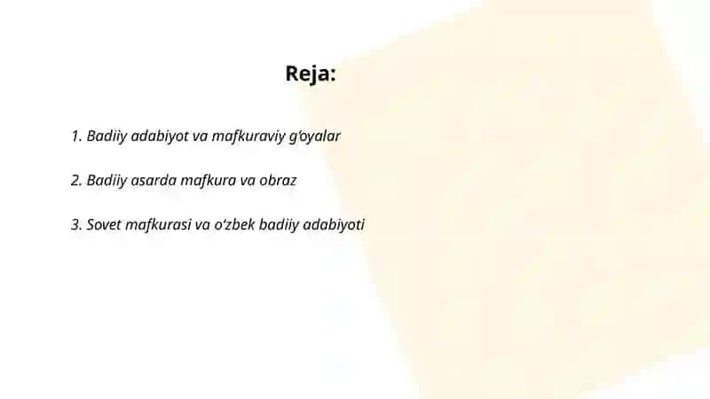 Badiiy adabiyot va mafkura 2