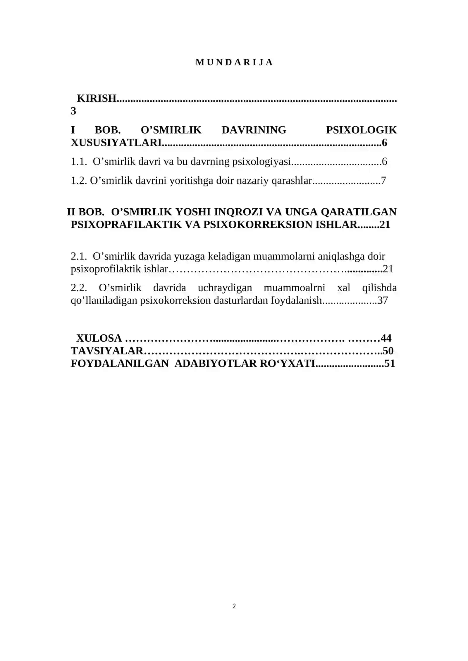 O’smir yoshdagi o‘quvchilarning muammolari va ularga ko‘rsatiladigan yordam 2