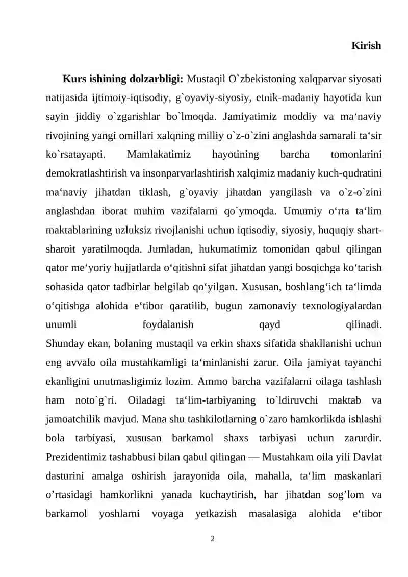 Sinf rahbarining ota-onalar bilan hamkorlikdagi ishlari 2